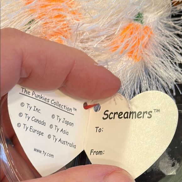 Ty Beanie Baby SCREAMERS  (Punkies 2005) The Ghost, Swing Tag, & RETIRED - Picture 10 of 10